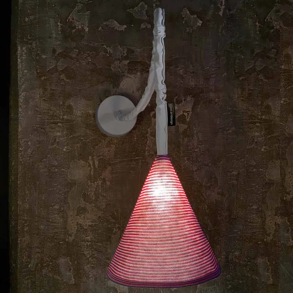 Lampada di design a muro In-es.artdesign Jazz A Stripe lana colorata