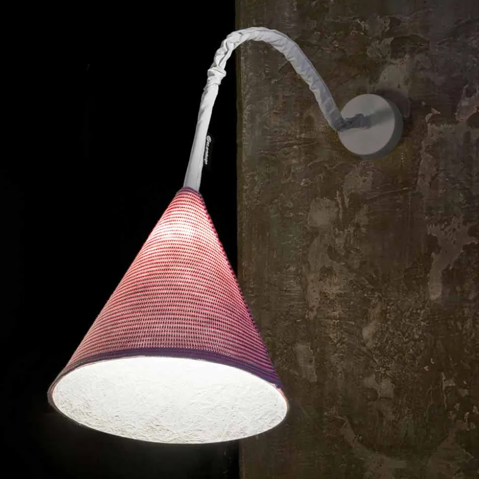 Lampada di design a muro In-es.artdesign Jazz A Stripe lana colorata