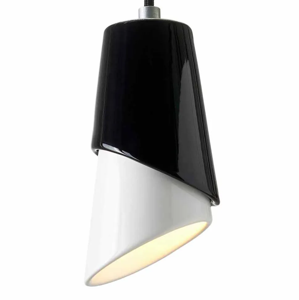 Lampada di design a sospensione in ceramica prodotta in Italia Asia