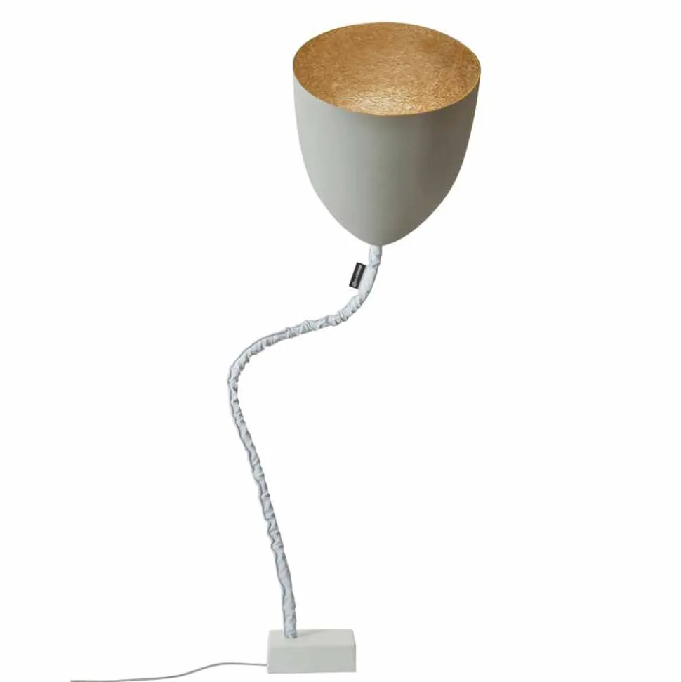 Lampada di design da terra In-es.artdesign Flower Cemento verniciata