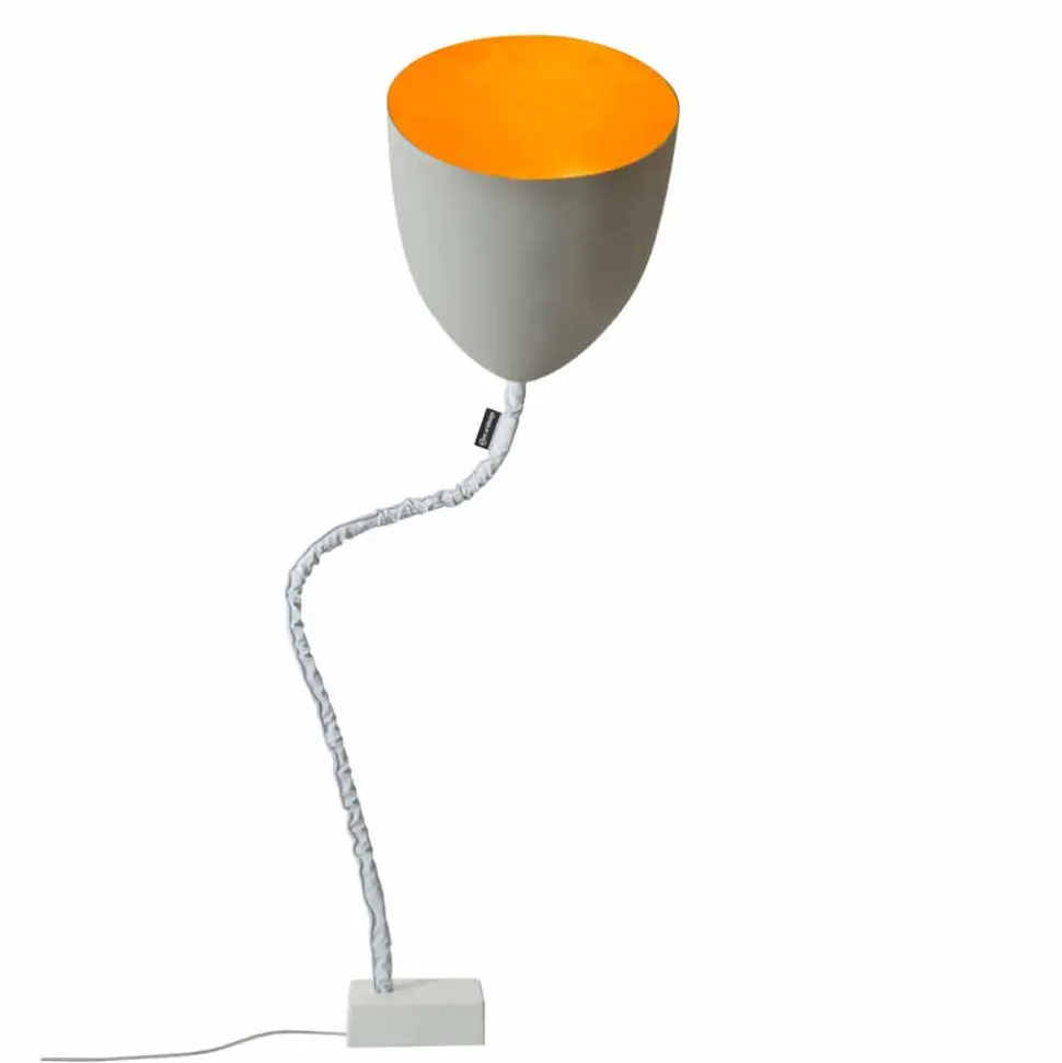 Lampada di design da terra In-es.artdesign Flower Cemento verniciata