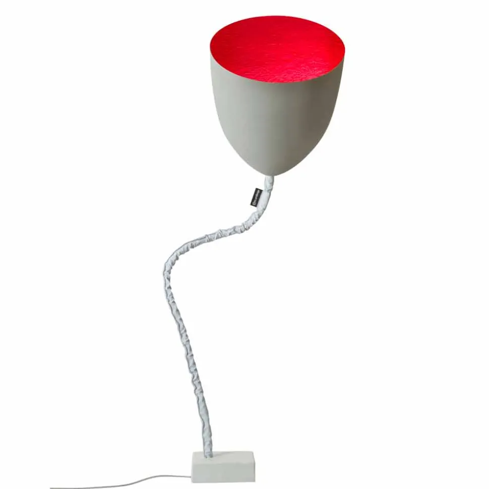 Lampada di design da terra In-es.artdesign Flower Cemento verniciata