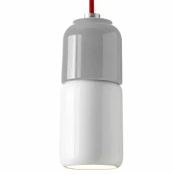 Lampada di design sospesa in ceramica e alluminio made in Italy Asia