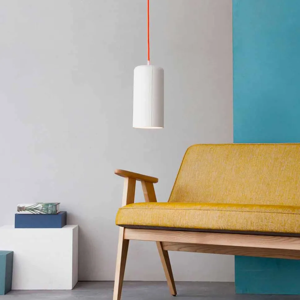 Lampada di design sospesa In-es.artdesign Candle 1 in colorata laprene