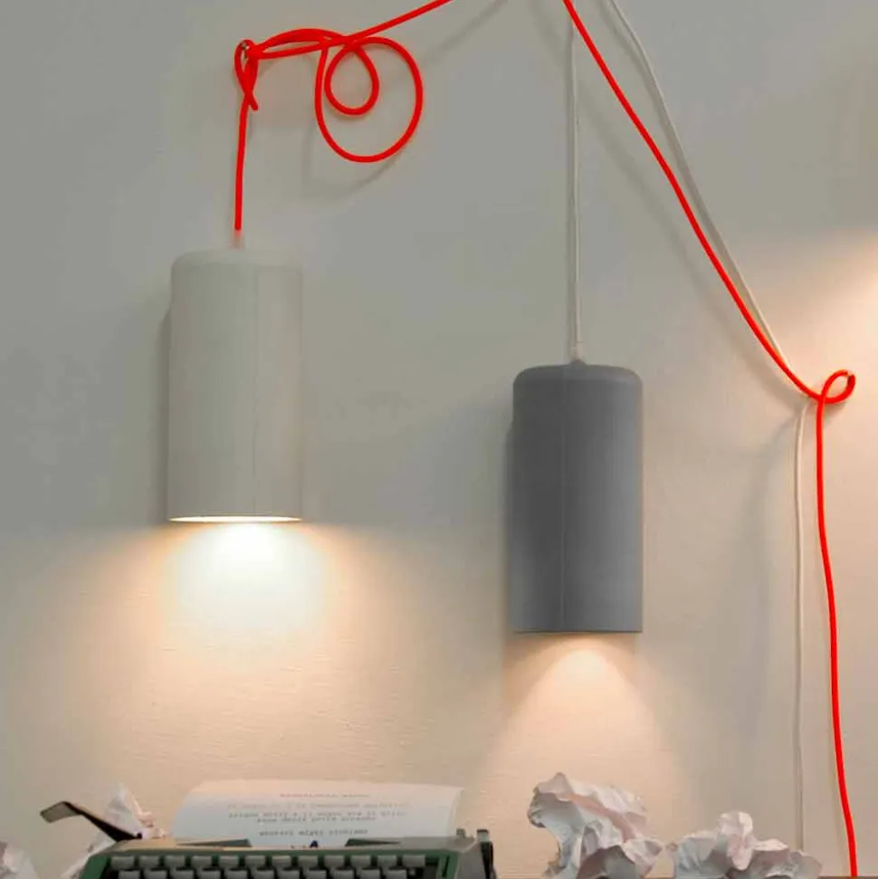 Lampada di design sospesa In-es.artdesign Candle 1 in colorata laprene