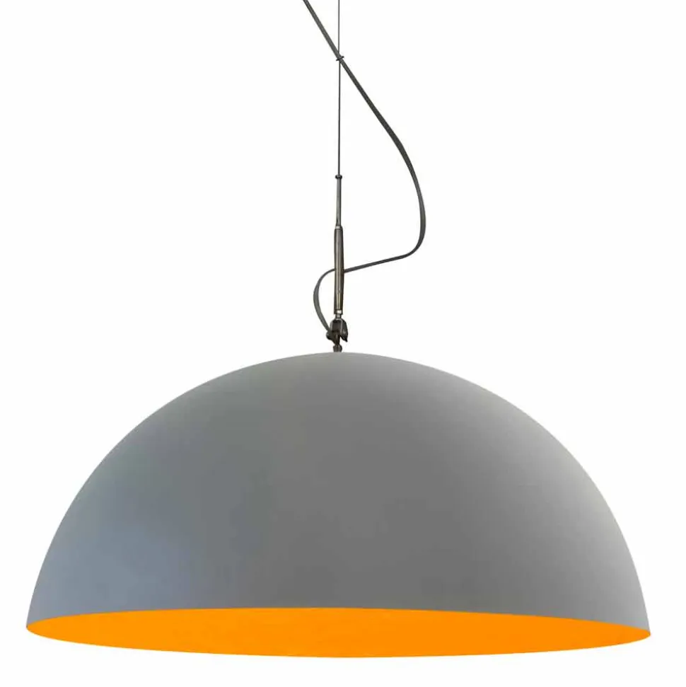 Lampada di design sospesa In-es.artdesign Mezza Luna Cemento vernice