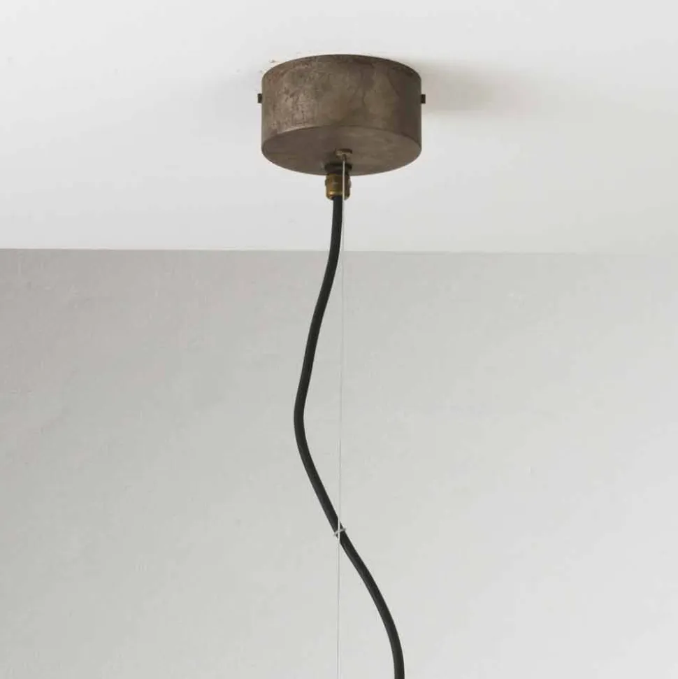 Lampada industriale a sospensione in ferro Loft Media Il Fanale
