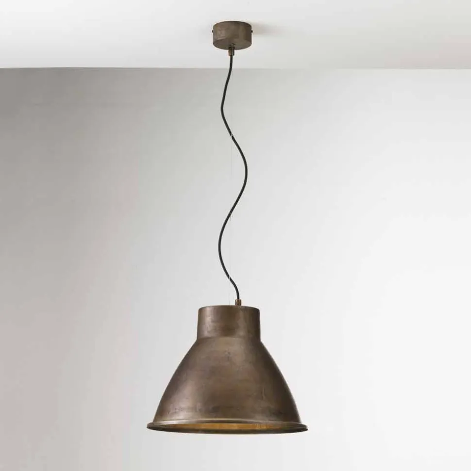 Lampada industriale a sospensione in ferro Loft Media Il Fanale