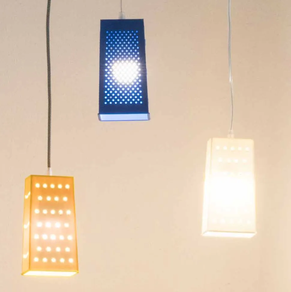 Lampada in laprene sospesa In-es.artdesign Cacio & Pepe 2 colorata