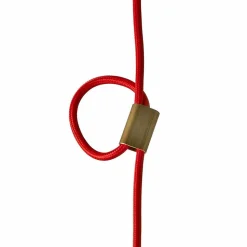 Lampada in legno di faggio e ceramica sospesa fatta in Italia Asia