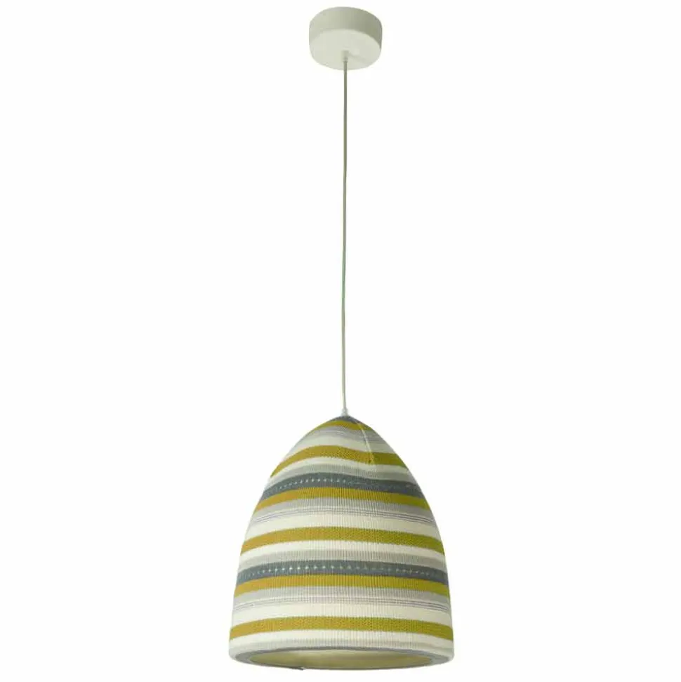Lampada in nebulite e lana a sospensione In.es.artdesign Flower Stripe