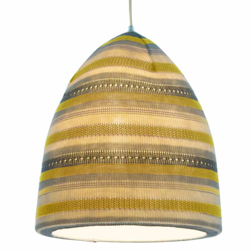 Lampada in nebulite e lana a sospensione In.es.artdesign Flower Stripe