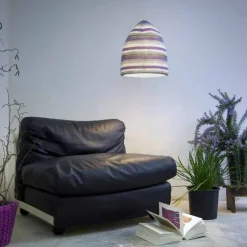 Lampada in nebulite e lana a sospensione In.es.artdesign Flower Stripe
