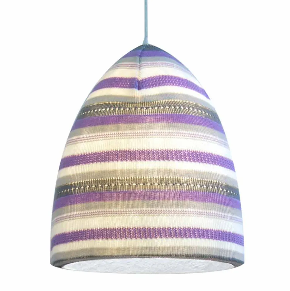 Lampada in nebulite e lana a sospensione In.es.artdesign Flower Stripe