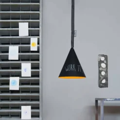 Lampada in resina a sospensione In-es.artdesign Jazz Lavagna moderna