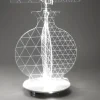 Lampada Led da Terra Plexiglass Marcato a Laser Moderna 3 Misure -  Raissa