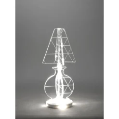 Lampada Led da Terra Plexiglass Marcato a Laser Moderna 3 Misure - Raissa