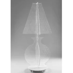 Lampada Led da Terra Plexiglass Marcato a Laser Moderna 3 Misure - Raissa