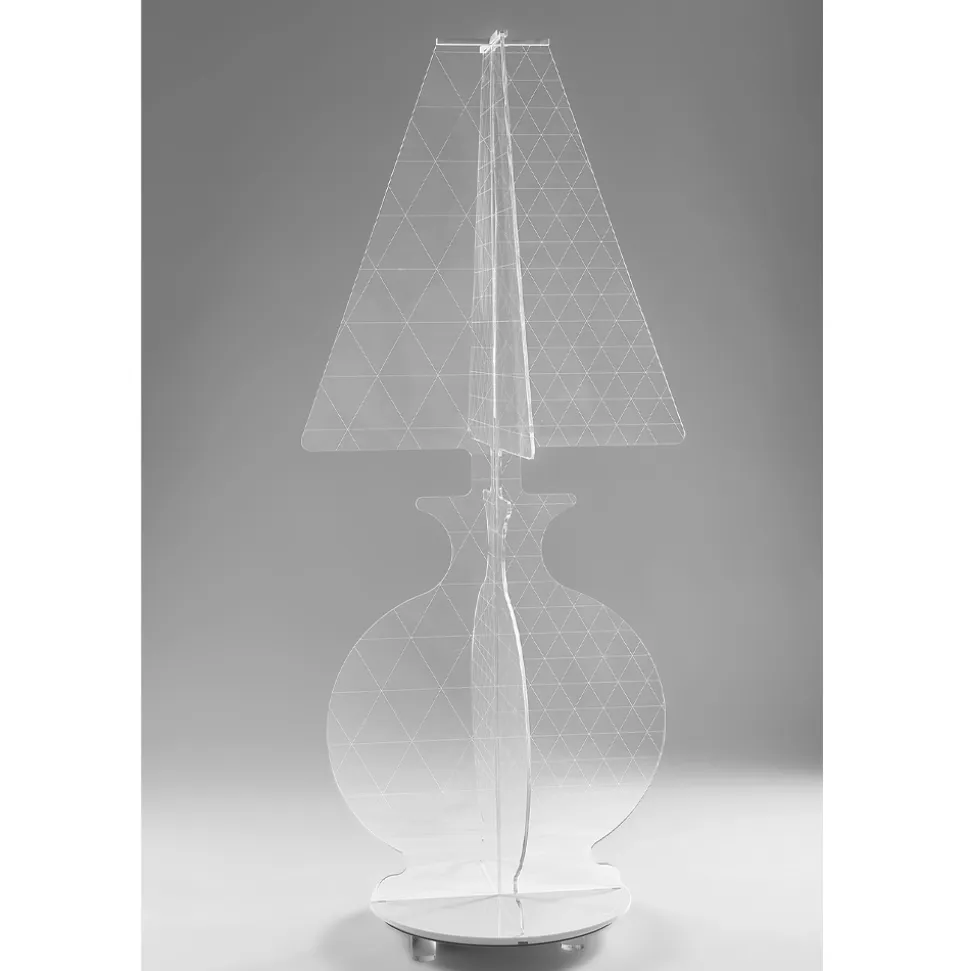 Lampada Led da Terra Plexiglass Marcato a Laser Moderna 3 Misure - Raissa