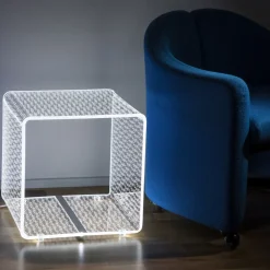 Lampada Led Rgb in Cristallo Acrilico Trasparente Decoro Laser - Robiola