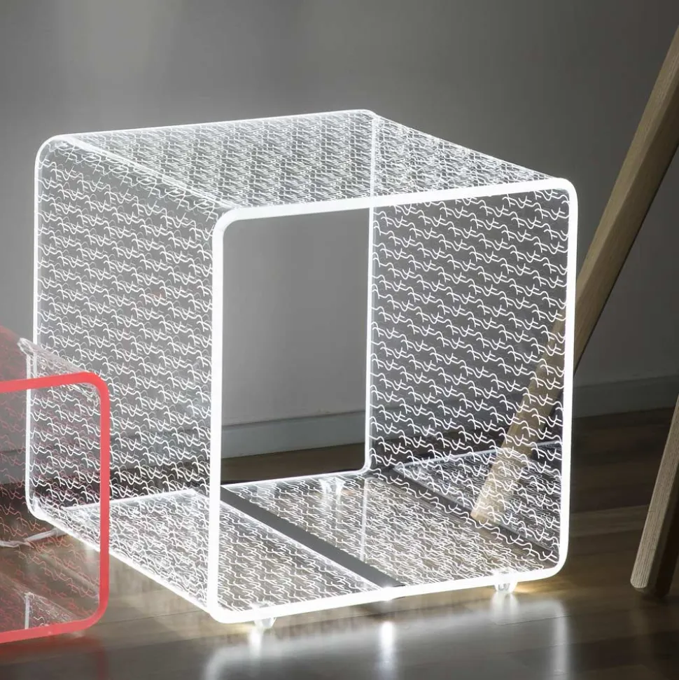 Lampada Led Rgb in Cristallo Acrilico Trasparente Decoro Laser - Robiola