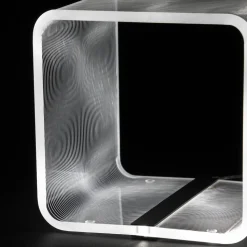 Lampada Led Rgb in Cristallo Acrilico Trasparente Decoro Laser - Robiola