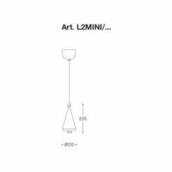 Lampada LED Sospesa in Ceramica di Design – Lustrini L2 Aldo Bernardi