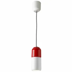 Lampada moderna a sospensione in ceramica bicolore made in Italy Asia