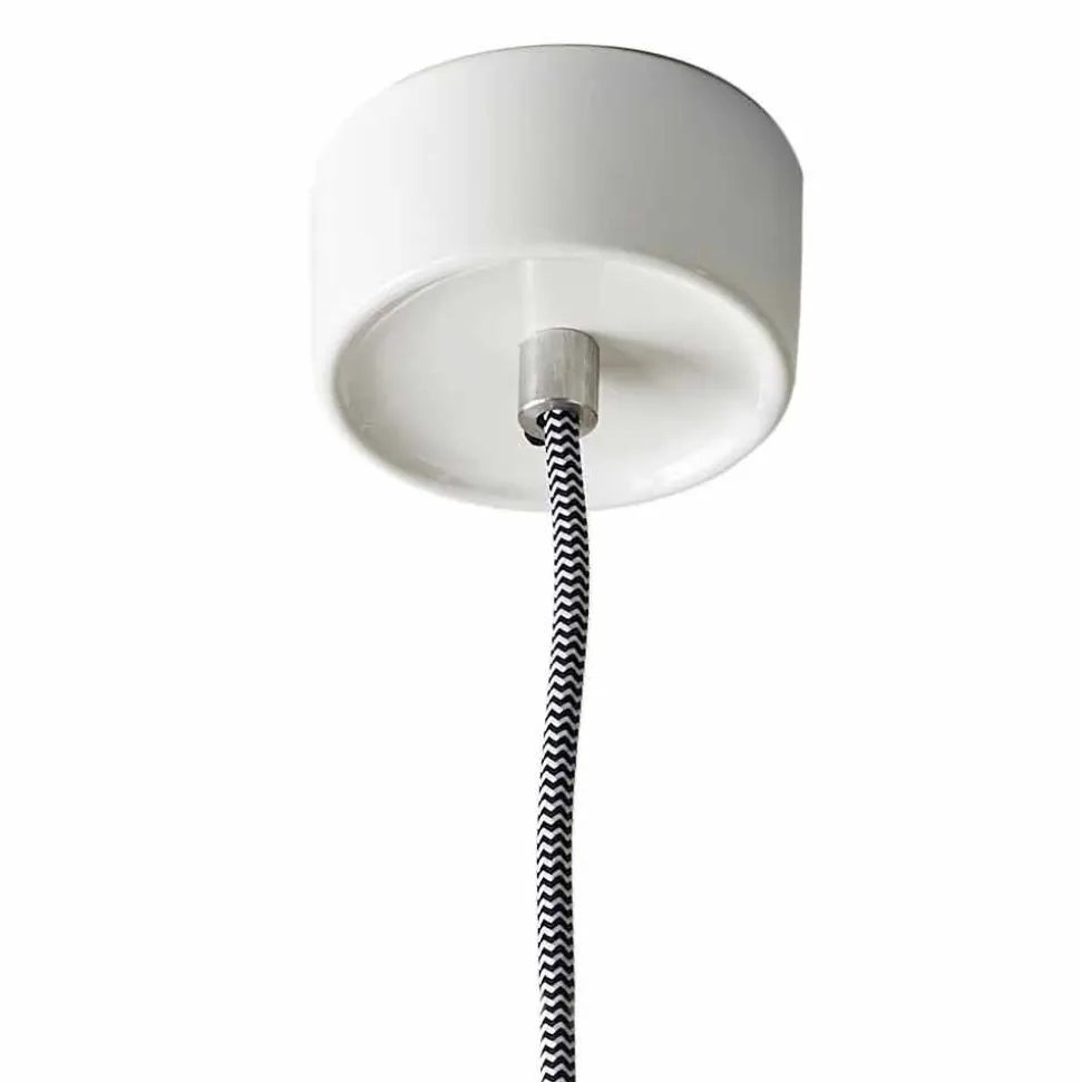 Lampada moderna a sospensione in ceramica rossa made in Italy Asia