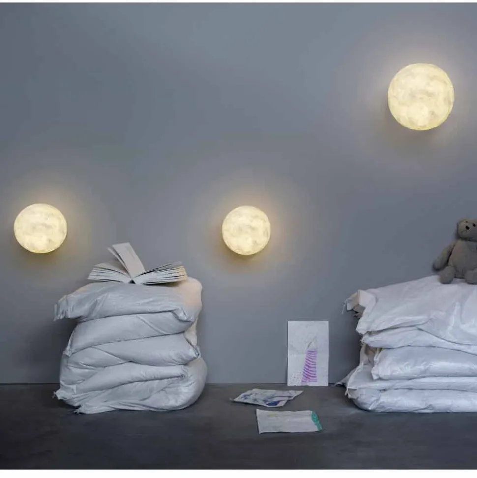 Lampada moderna da muro In-es.artdesign A. Moon in nebulite