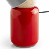 Lampada moderna da tavolo ceramica e legno di faggio made Italy Asia