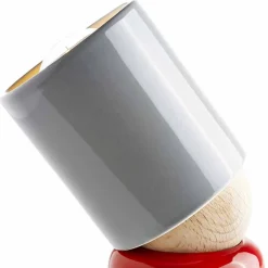 Lampada moderna da tavolo ceramica e legno di faggio made Italy Asia