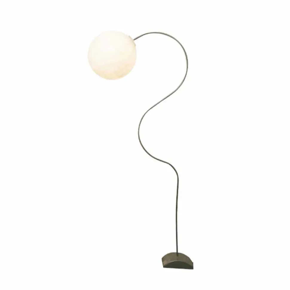 Lampada moderna da terra bianca nebulite In-es.artdesign Luna H210cm