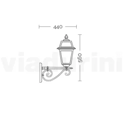 Lampada Outdoor Realizzata in Alluminio Antracite e Vetro Made in Italy - Elric