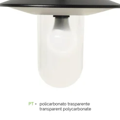 Lampada per Esterno in Alluminio Grigio Antracite Made in Italy - Belen
