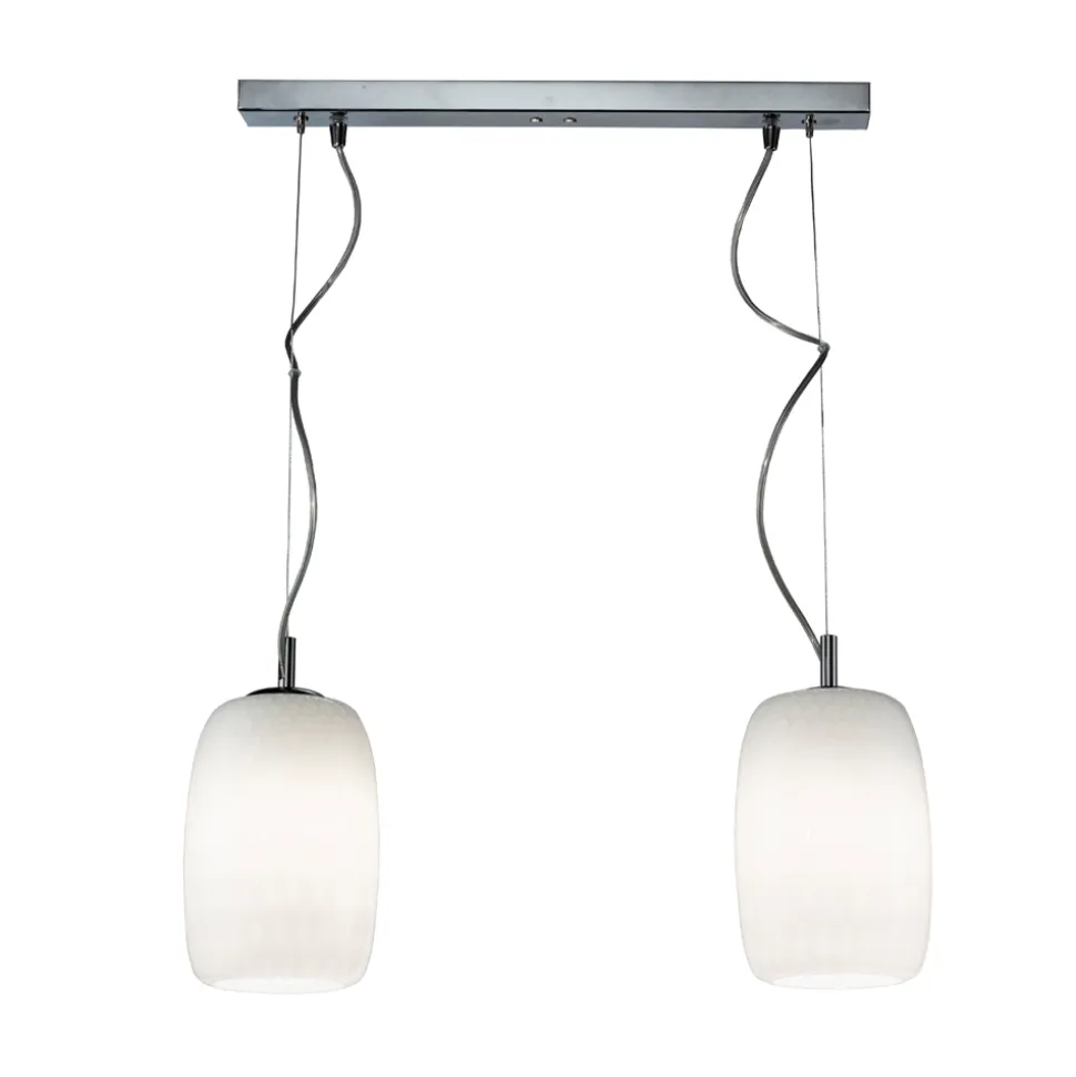 Lampadario a Due o Tre Lumi in Vetro Soffiato a Mano Made in Italy - Sibilla