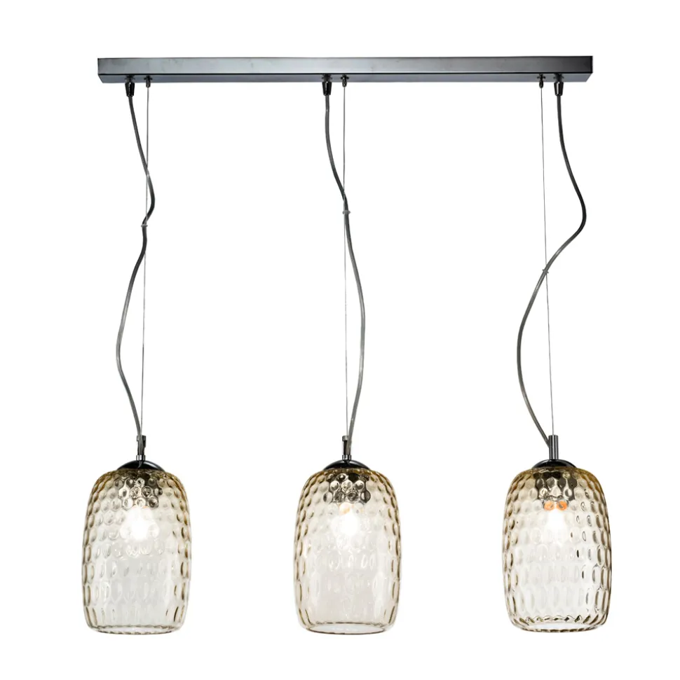 Lampadario a Due o Tre Lumi in Vetro Soffiato a Mano Made in Italy - Sibilla
