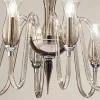 Lampadario a 8 Luci Artigianale in Vetro Veneziano Fumè Made in Italy - Vittoria