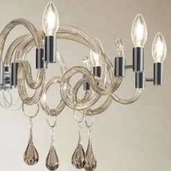 Lampadario a 9 Luci Artigianale in Vetro di Venezia Made in Italy - Bernadette