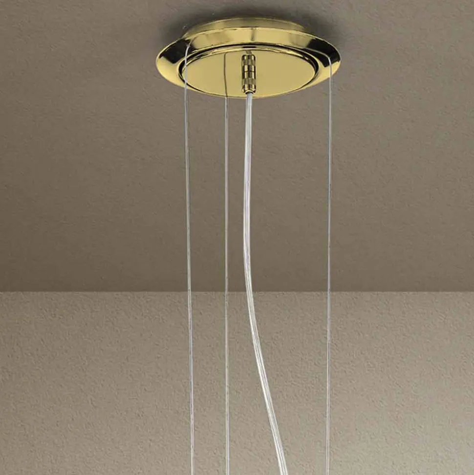 Lampadario a 6 Luci Artigianale in Vetro di Venezia Made in Italy - Bernadette