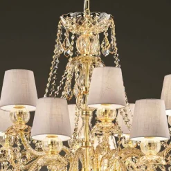 Lampadario a 16 Luci Fatto a Mano in Vetro di Venezia, Made in Italy - Milagros