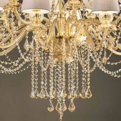 Lampadario a 16 Luci Fatto a Mano in Vetro di Venezia, Made in Italy - Milagros