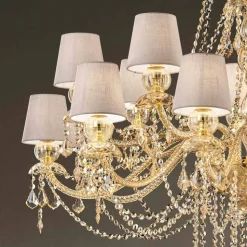 Lampadario a 16 Luci Fatto a Mano in Vetro di Venezia, Made in Italy - Milagros