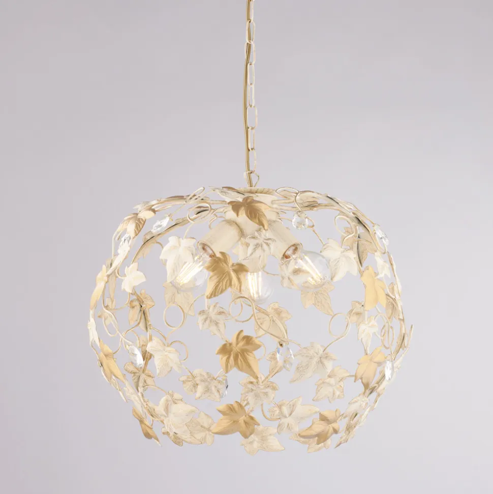 Lampadario a 3 luci in metallo e cristallo per arredare il soggiorno – Orchidea