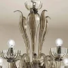 Lampadario a 6 Luci in Vetro Veneziano, Realizzato a Mano in Italia - Regina