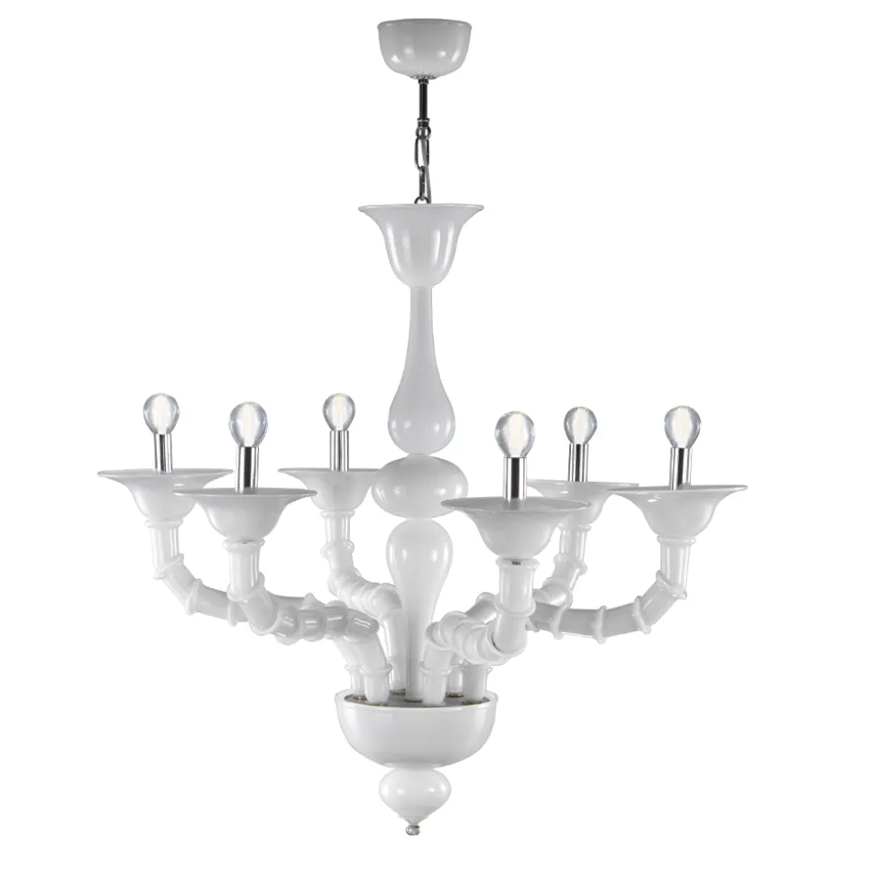 Lampadario Artigianale in Vetro Veneziano Soffiato Stile Classico - Vanity