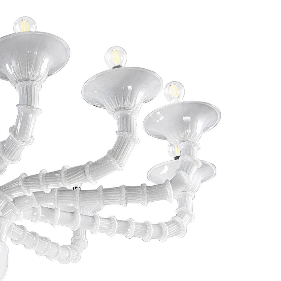 Lampadario Artigianale in Vetro Veneziano Soffiato Stile Classico - Vanity