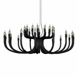 Lampadario a Sospensione a 16 o 32 Luci in Alluminio Bianco o Nero - Alviso