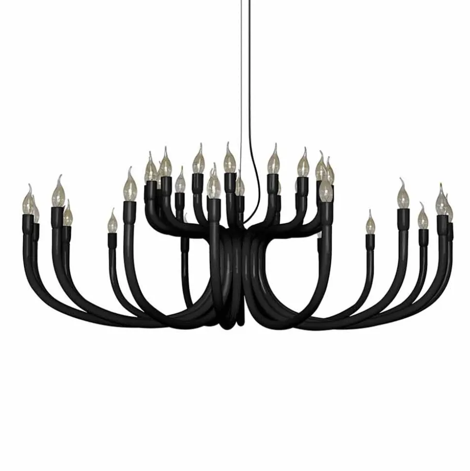 Lampadario a Sospensione a 16 o 32 Luci in Alluminio Bianco o Nero - Alviso
