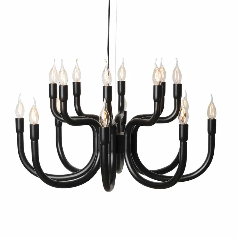 Lampadario a Sospensione a 16 o 32 Luci in Alluminio Bianco o Nero - Alviso